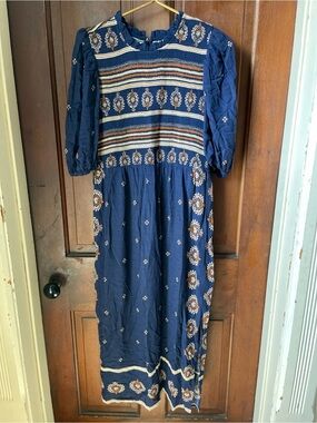 Good Hart women's small blue print maxi dress